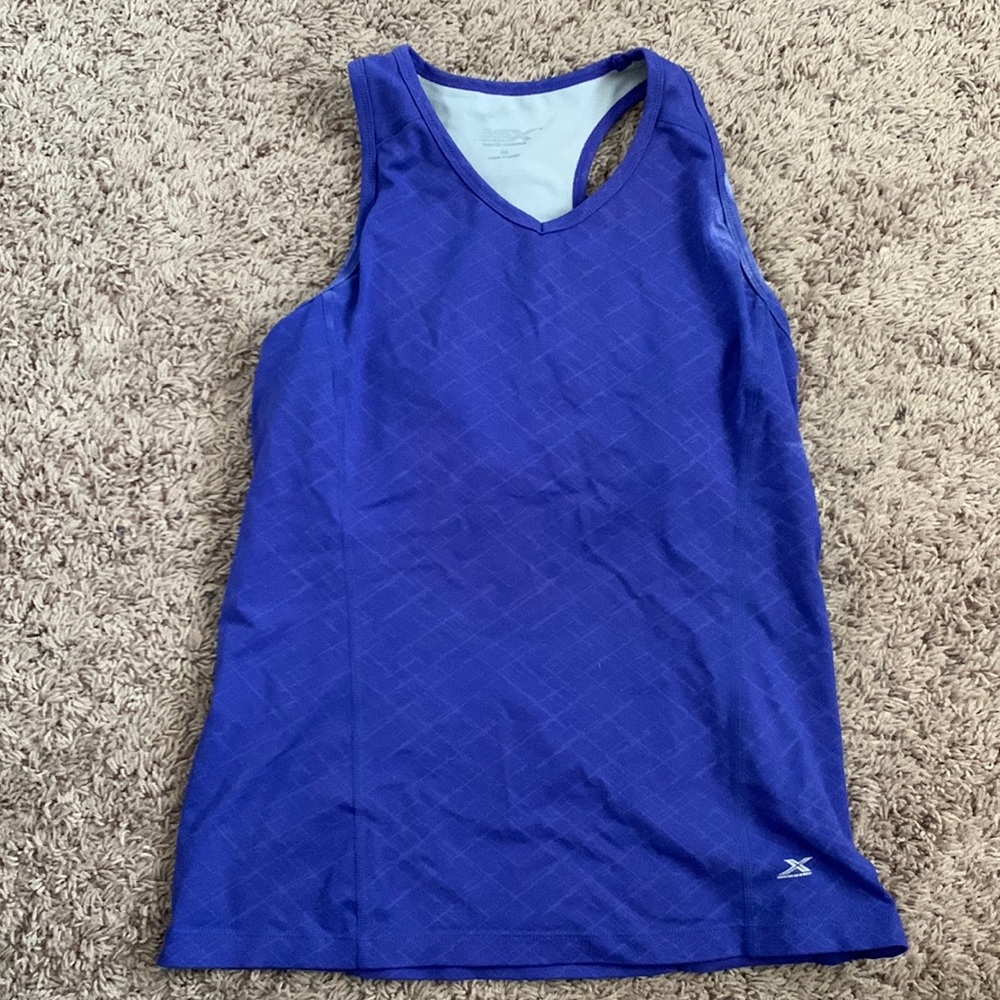 Purple gander mountain athletic tank top with built in bra size medium
